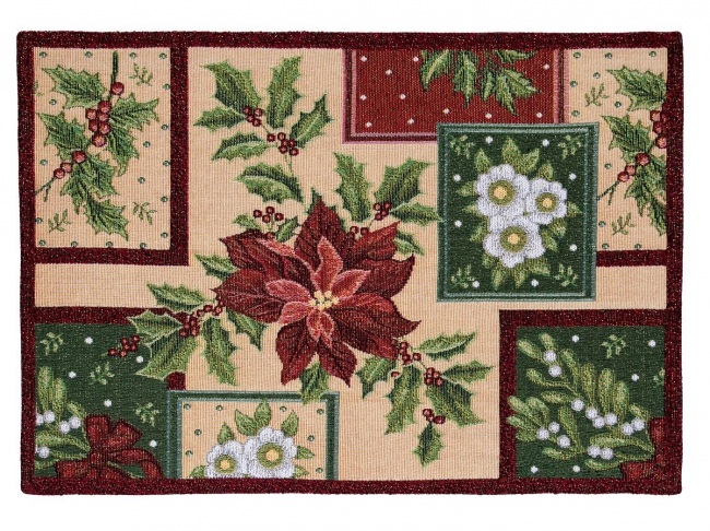 [Prestieranie MOTIV LUREX vianočný patchwork]