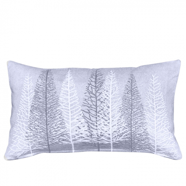 Dekoračný návlek MOTIV LUREX stromčeky strieborná