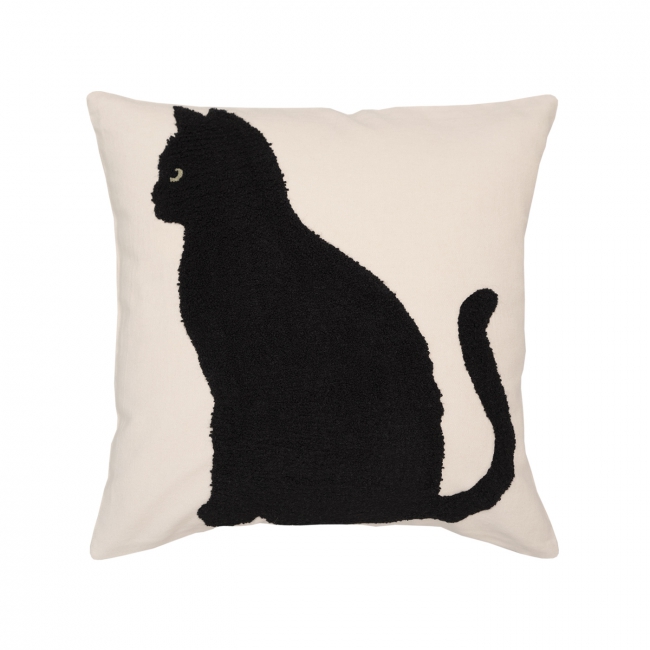 [Dekoračný návlek BLACK CAT sitting cat]